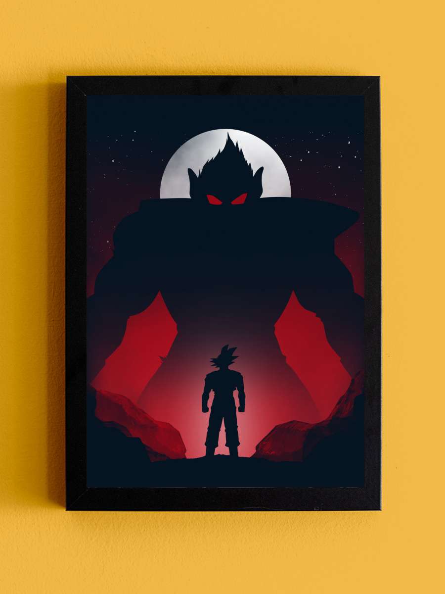 Fighting Oozaru Anime Poster Tablo Siyah Çerçeveli Yüksek Kalite Anime Duvar Tablo