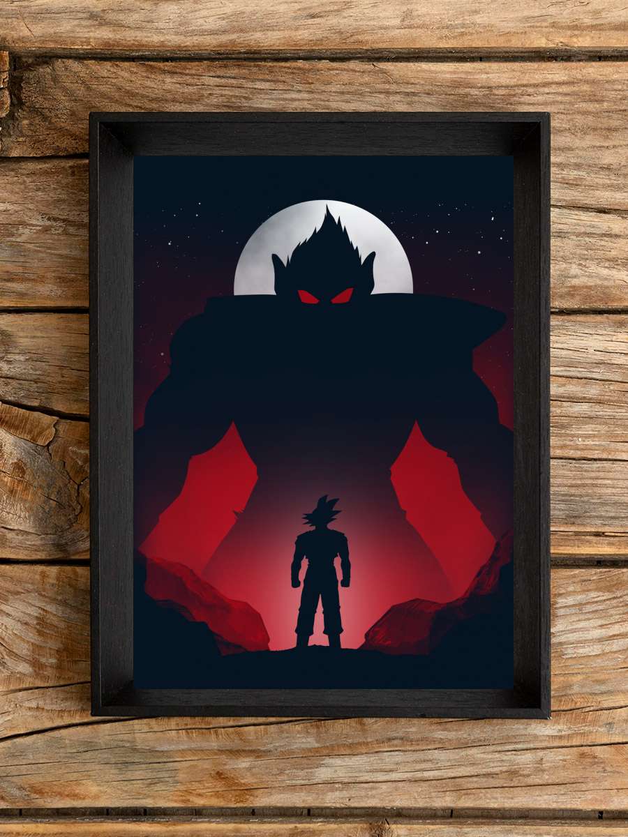 Fighting Oozaru Anime Poster Tablo Siyah Çerçeveli Yüksek Kalite Anime Duvar Tablo