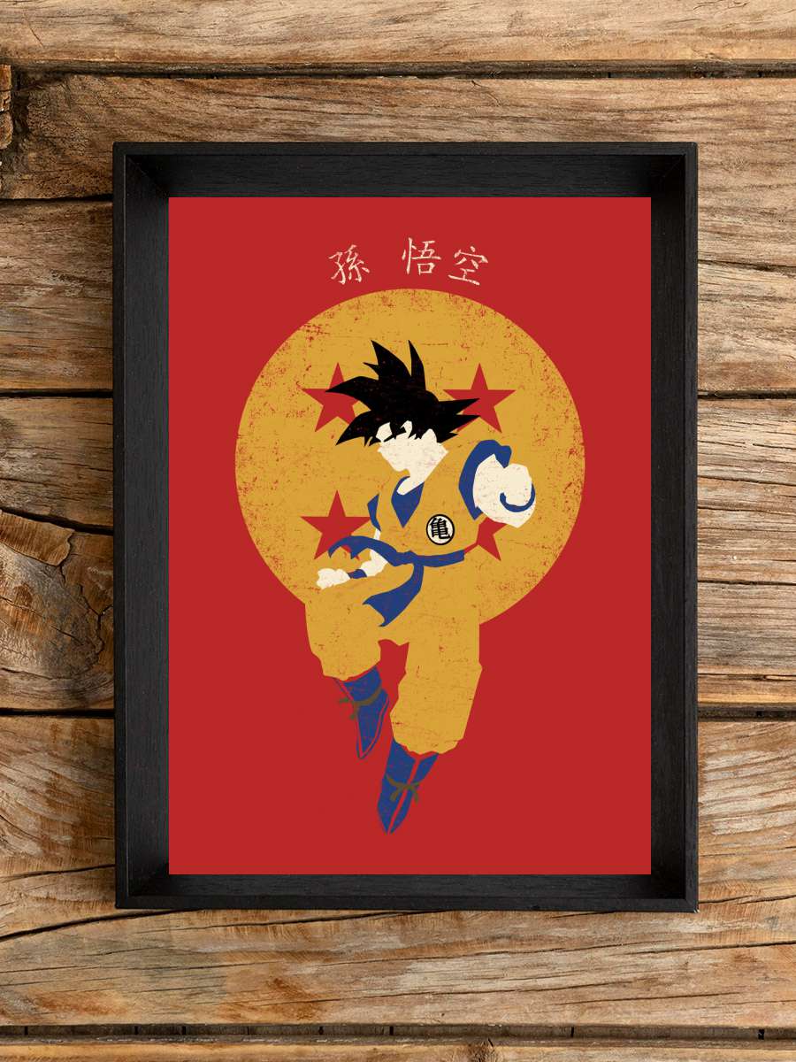 Saiyan Hero Anime Poster Tablo Siyah Çerçeveli Yüksek Kalite Anime Duvar Tablo