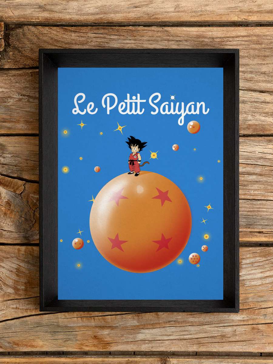 Le Petit Saiyan Anime Poster Tablo Siyah Çerçeveli Yüksek Kalite Anime Duvar Tablo