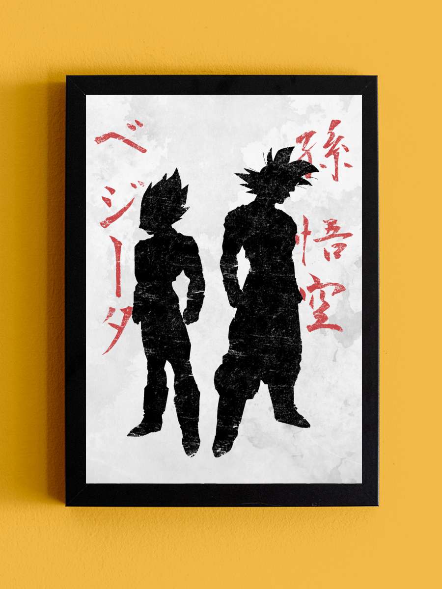 The Saiyans Anime Poster Tablo Siyah Çerçeveli Yüksek Kalite Anime Duvar Tablo