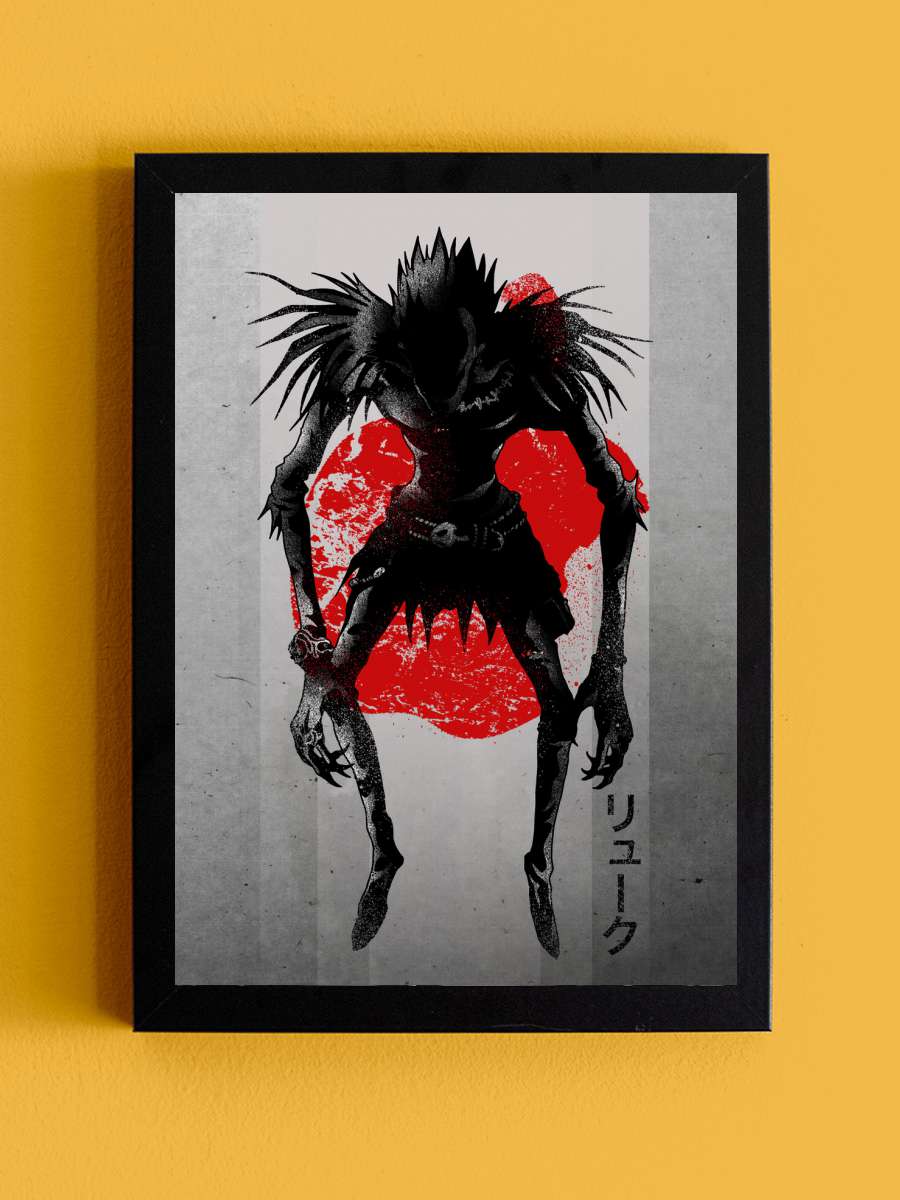 Crimson Shinigami  Anime Poster Tablo Siyah Çerçeveli Yüksek Kalite Anime Duvar Tablo