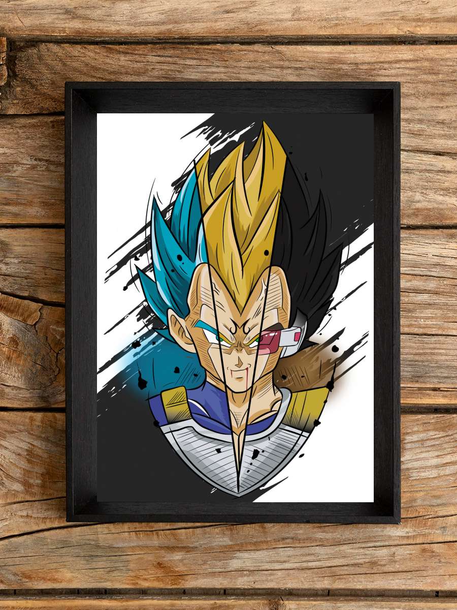 Vegeta Armor Anime Poster Tablo Siyah Çerçeveli Yüksek Kalite Anime Duvar Tablo