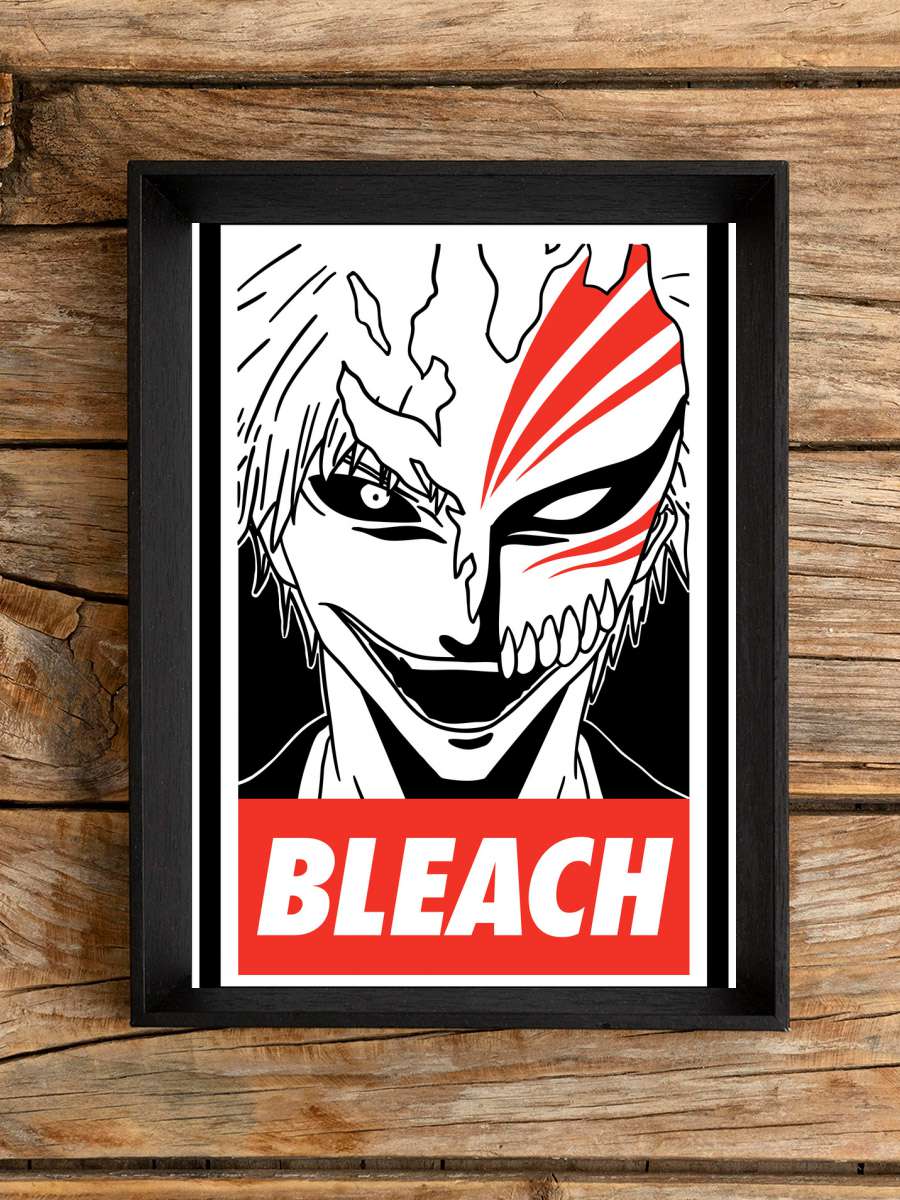 Ichigo Anime Poster Tablo Siyah Çerçeveli Yüksek Kalite Anime Duvar Tablo