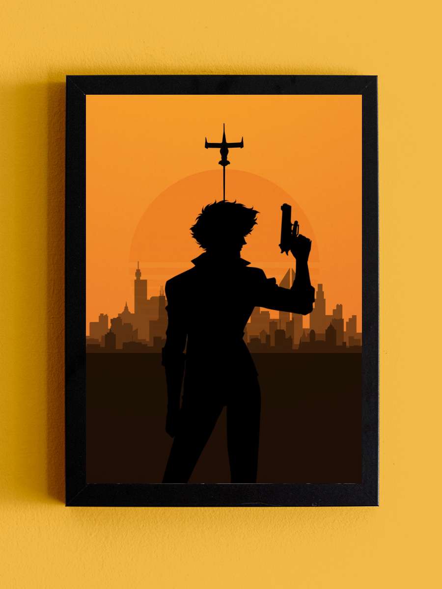 Spike Spiegel Anime Poster Tablo Siyah Çerçeveli Yüksek Kalite Anime Duvar Tablo