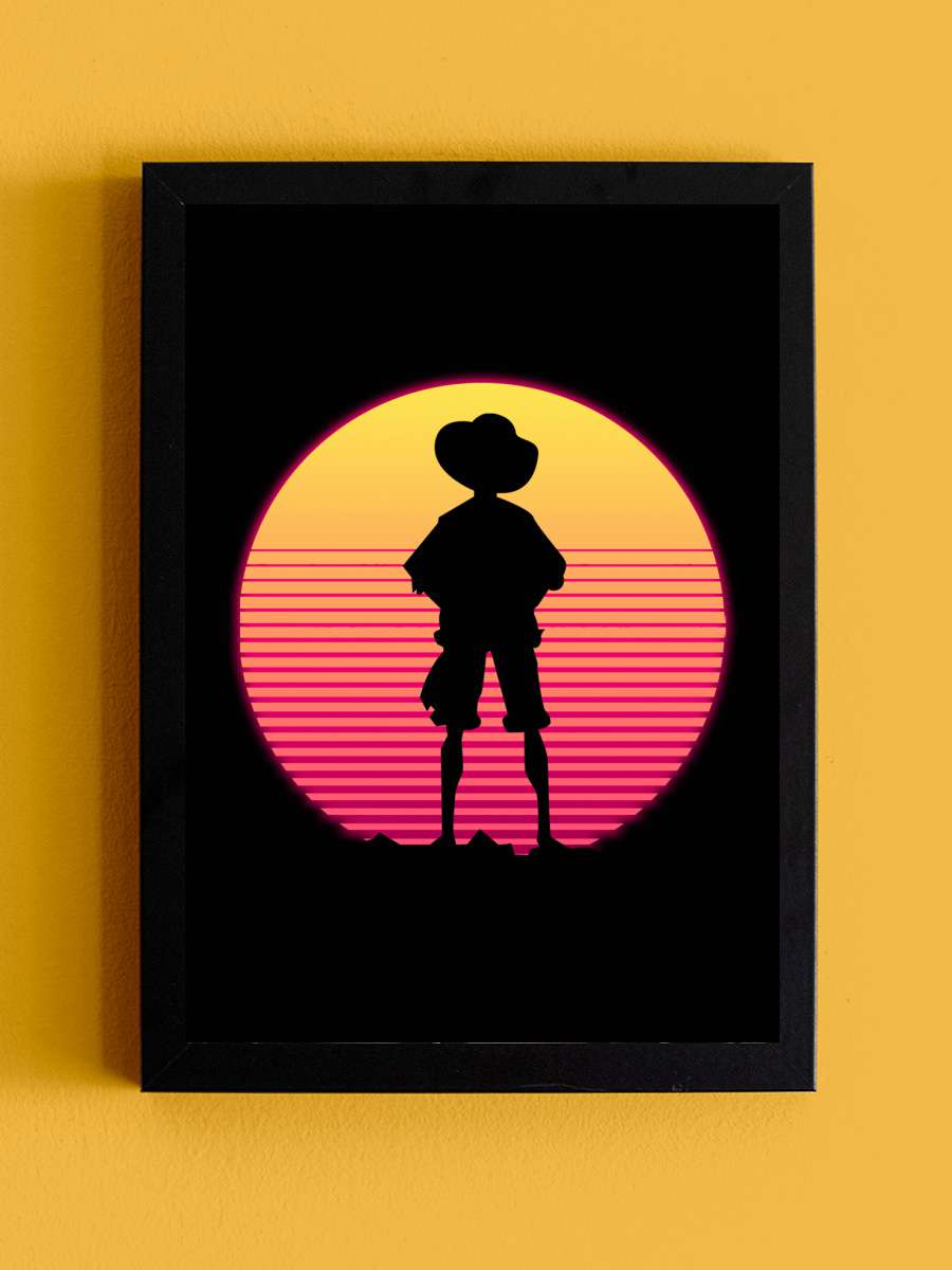 Straw Hat  Anime Poster Tablo Siyah Çerçeveli Yüksek Kalite Anime Duvar Tablo