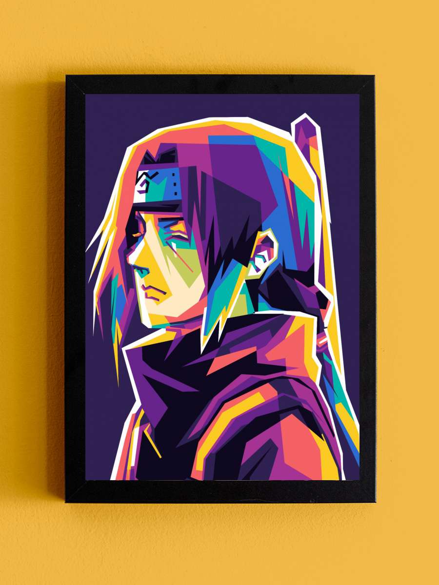 Itachi Japanese Anime Anime Poster Tablo Siyah Çerçeveli Yüksek Kalite Anime Duvar Tablo