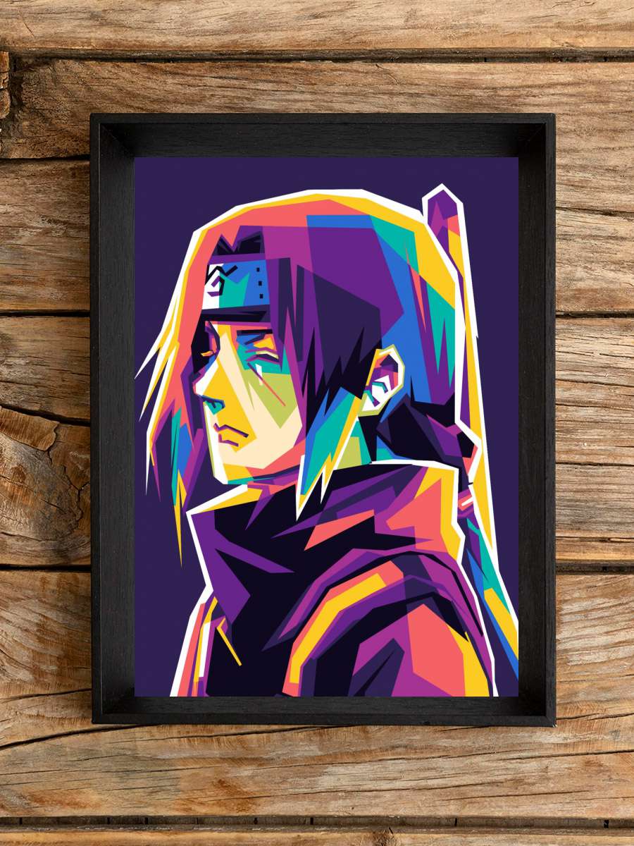 Itachi Japanese Anime Anime Poster Tablo Siyah Çerçeveli Yüksek Kalite Anime Duvar Tablo