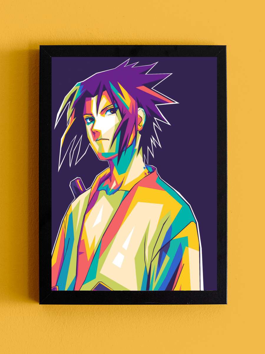 Sasuke Japanese Anime Anime Poster Tablo Siyah Çerçeveli Yüksek Kalite Anime Duvar Tablo