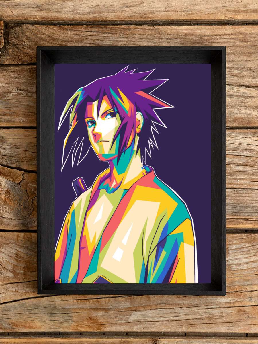 Sasuke Japanese Anime Anime Poster Tablo Siyah Çerçeveli Yüksek Kalite Anime Duvar Tablo