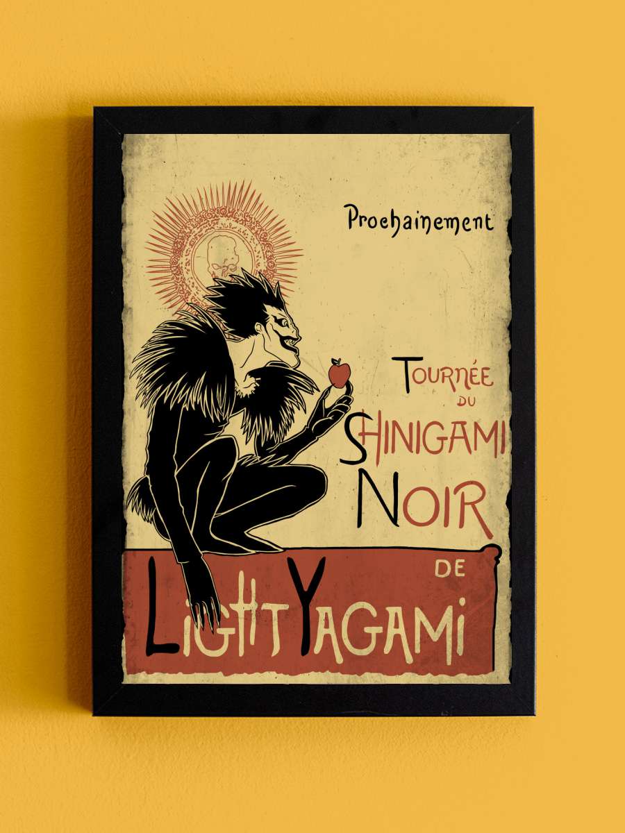 Shinigami Noir Anime Poster Tablo Siyah Çerçeveli Yüksek Kalite Anime Duvar Tablo