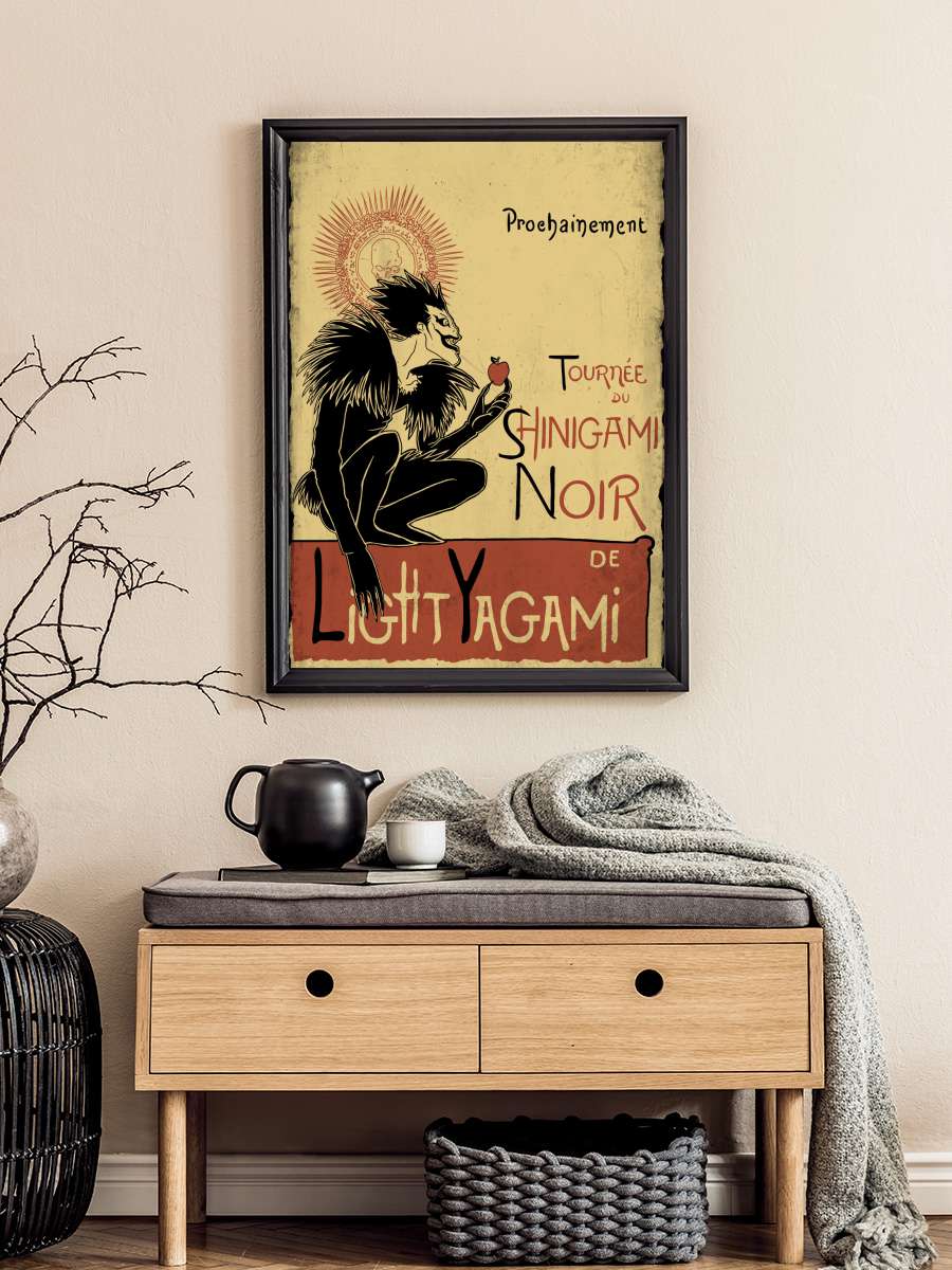 Shinigami Noir Anime Poster Tablo Siyah Çerçeveli Yüksek Kalite Anime Duvar Tablo