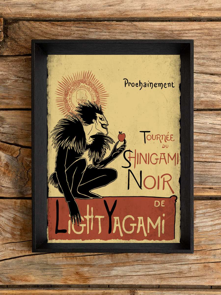 Shinigami Noir Anime Poster Tablo Siyah Çerçeveli Yüksek Kalite Anime Duvar Tablo