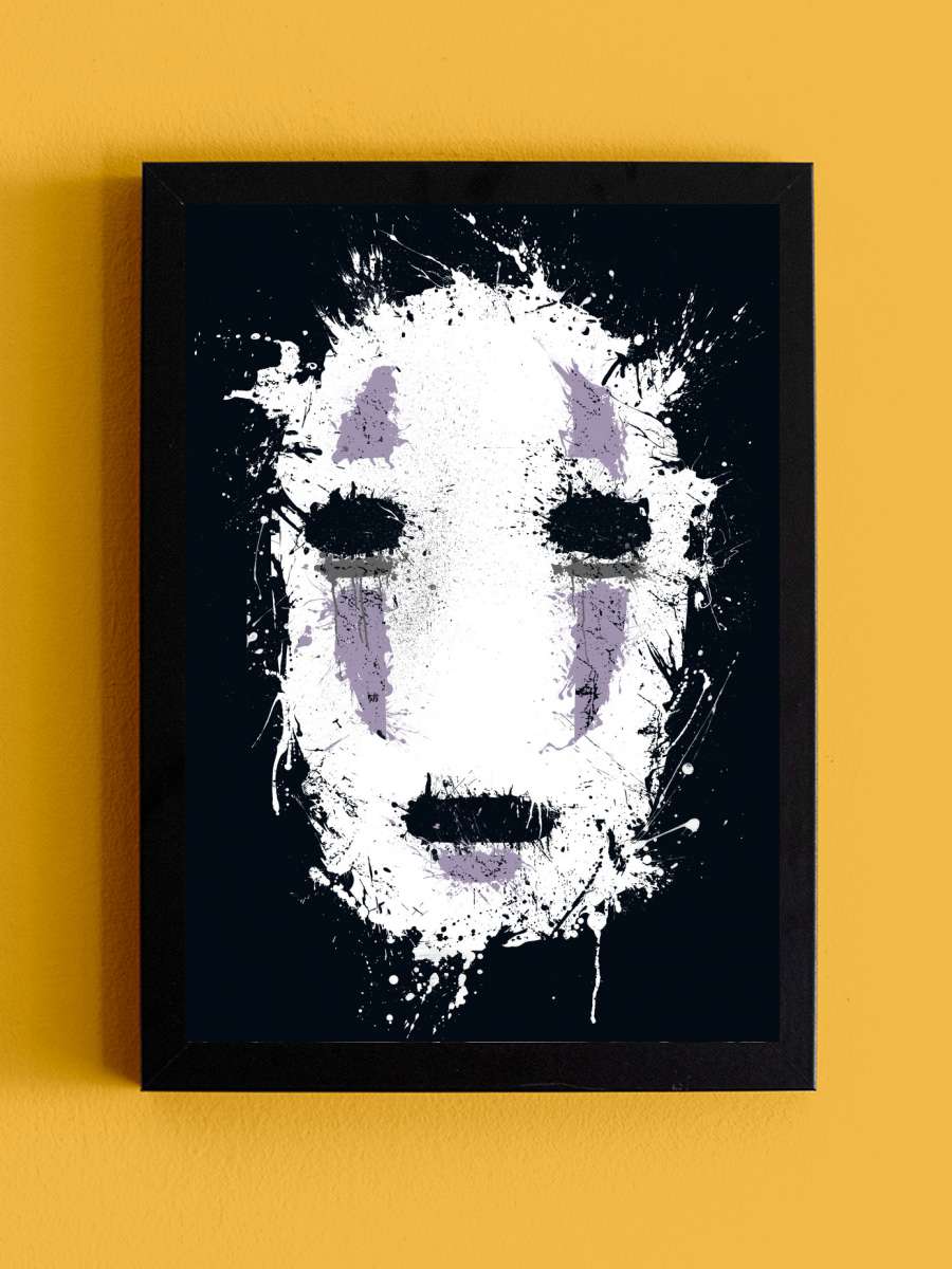 Ink No Face Anime Poster Tablo Siyah Çerçeveli Yüksek Kalite Anime Duvar Tablo