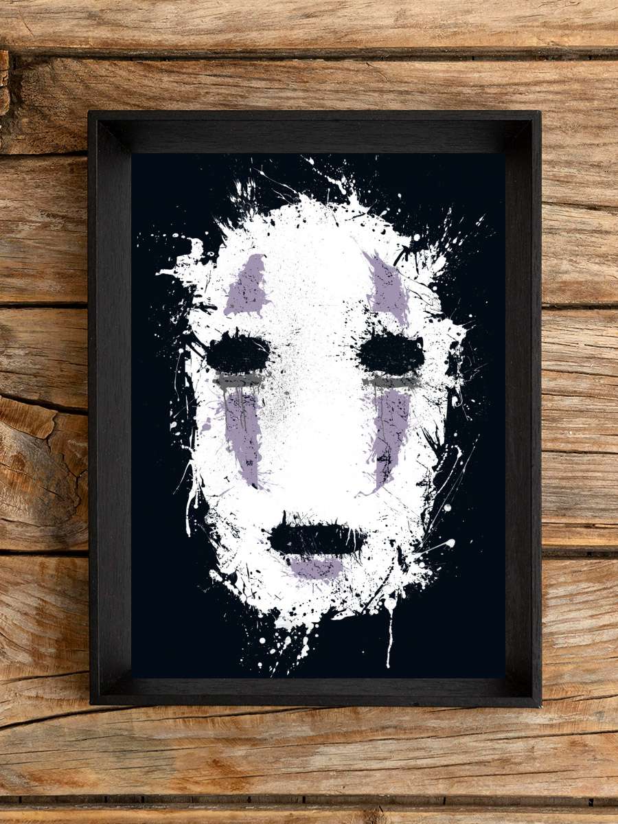 Ink No Face Anime Poster Tablo Siyah Çerçeveli Yüksek Kalite Anime Duvar Tablo