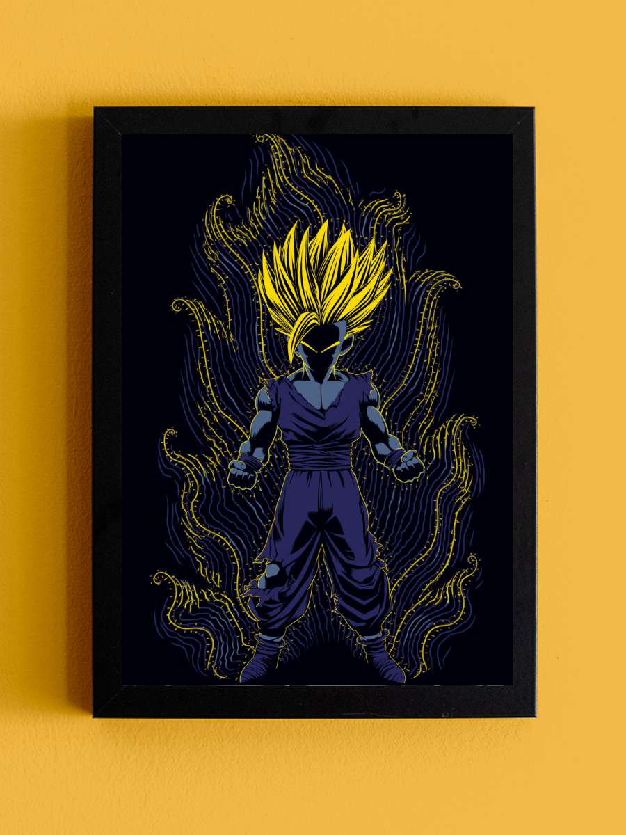 Post-impressionist Little Saiyan Anime Poster Tablo Siyah Çerçeveli Yüksek Kalite Anime Duvar Tablo