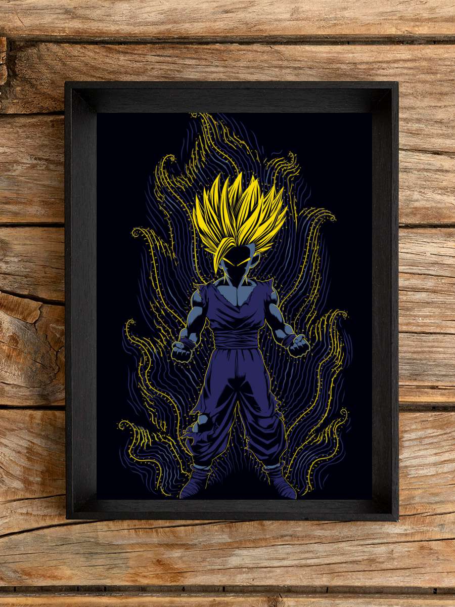 Post-impressionist Little Saiyan Anime Poster Tablo Siyah Çerçeveli Yüksek Kalite Anime Duvar Tablo