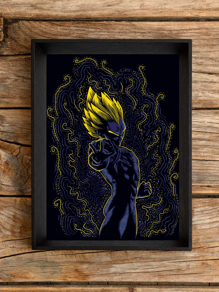 Post-impressionist Majin Saiyan Anime Poster Tablo Siyah Çerçeveli Yüksek Kalite Anime Duvar Tablo