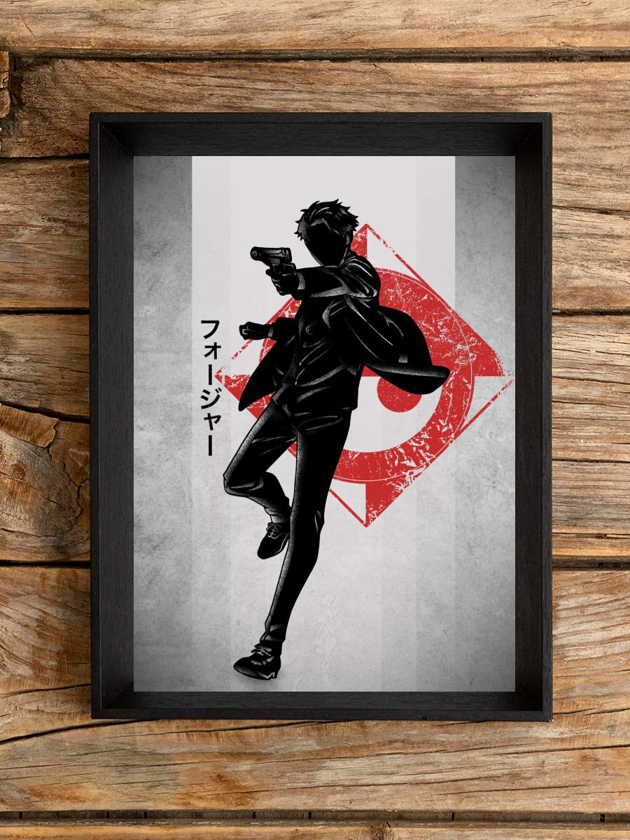 Crimson Male Spy Anime Poster Tablo Siyah Çerçeveli Yüksek Kalite Anime Duvar Tablo