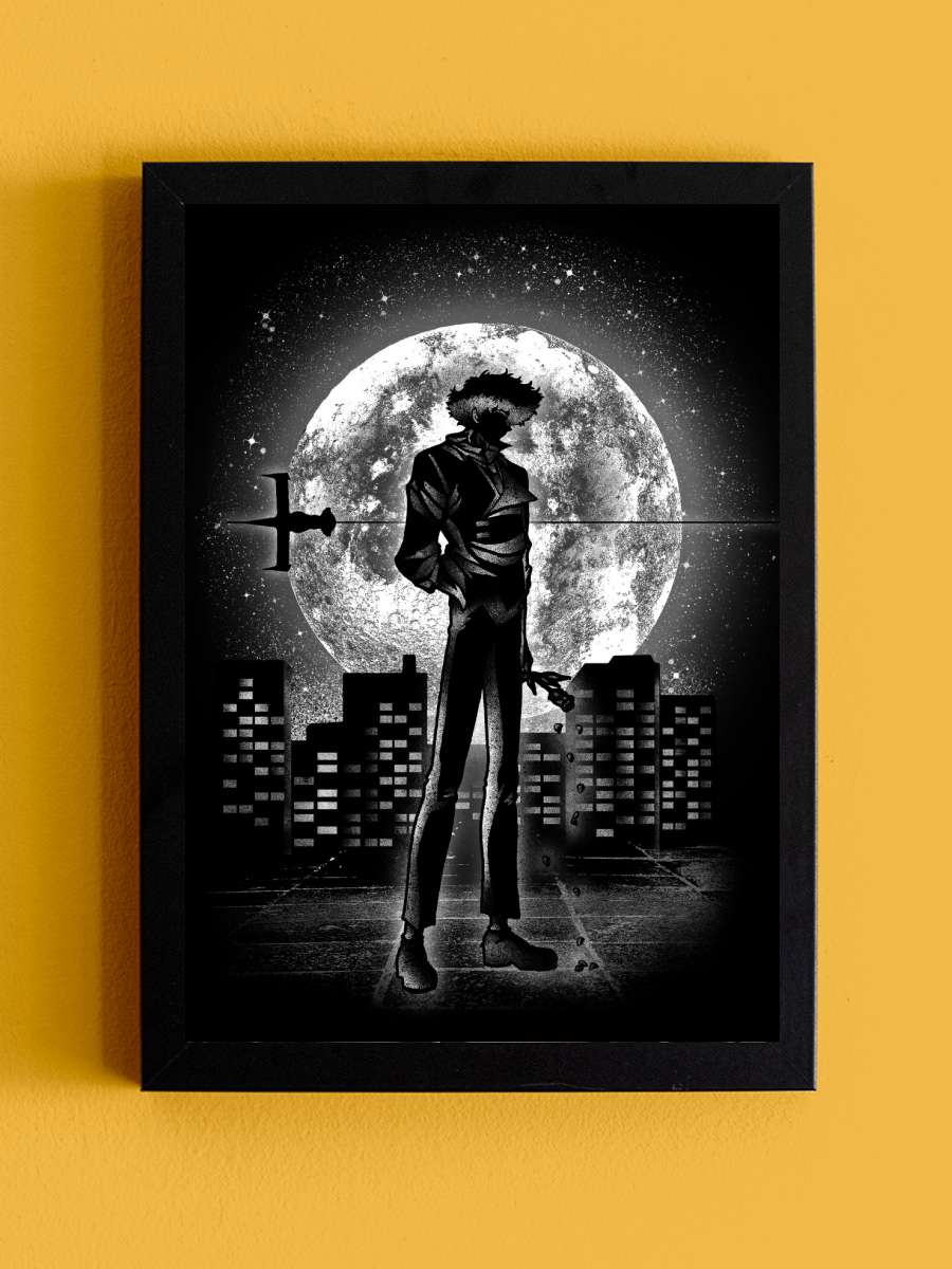 Moonlight Cowboy Anime Poster Tablo Siyah Çerçeveli Yüksek Kalite Anime Duvar Tablo