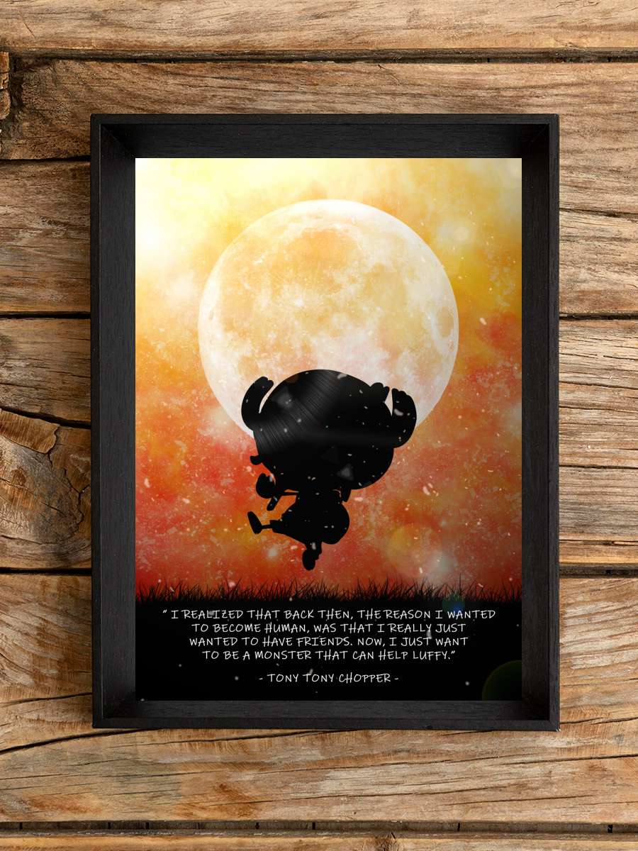 tony chopper quotes Anime Poster Tablo Siyah Çerçeveli Yüksek Kalite Anime Duvar Tablo