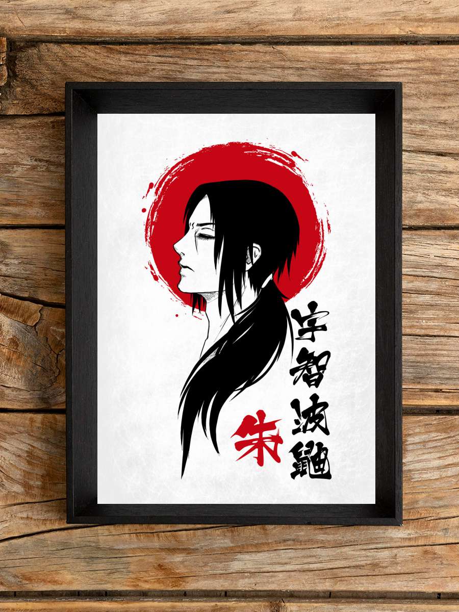 Japanese Itachi Anime Poster Tablo Siyah Çerçeveli Yüksek Kalite Anime Duvar Tablo