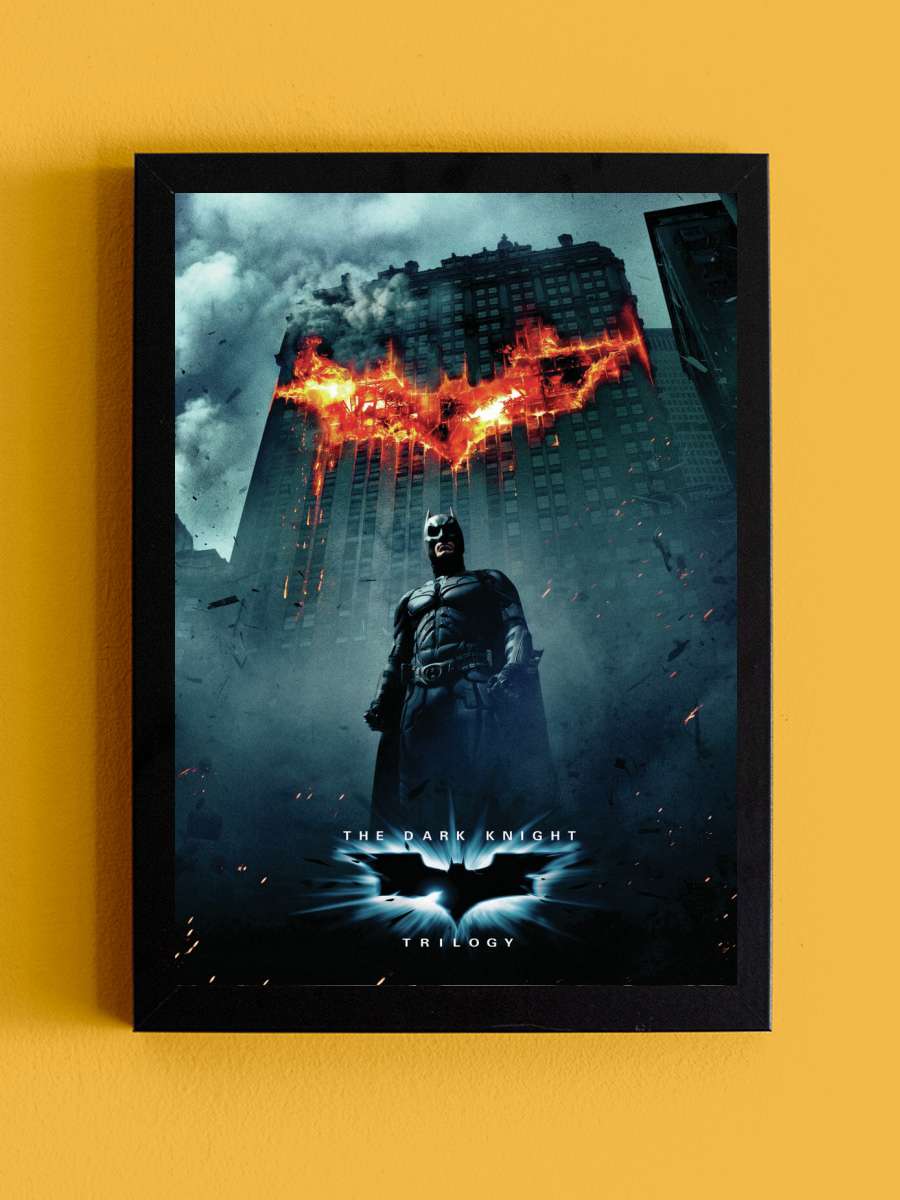 The Dark Knight Trilogy - Batman Film Poster Tablo Siyah Çerçeveli Yüksek Kalite Film Duvar Tablo