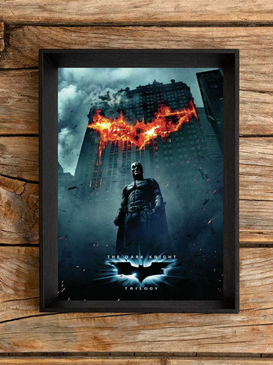 The Dark Knight Trilogy - Batman Film Poster Tablo Siyah Çerçeveli Yüksek Kalite Film Duvar Tablo