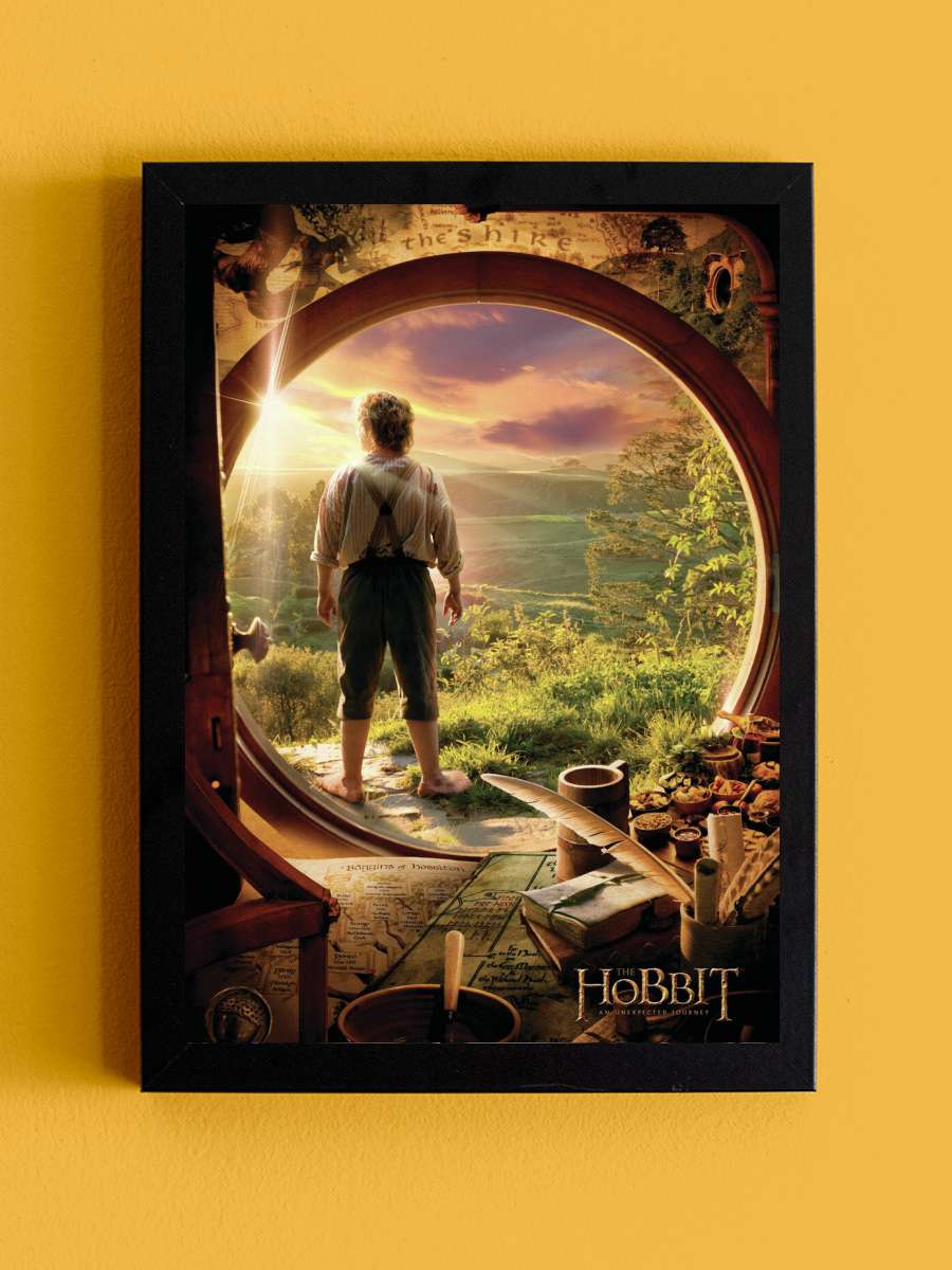 The Hobbit - An Unexpected Journey Film Poster Tablo Siyah Çerçeveli Yüksek Kalite Film Duvar Tablo