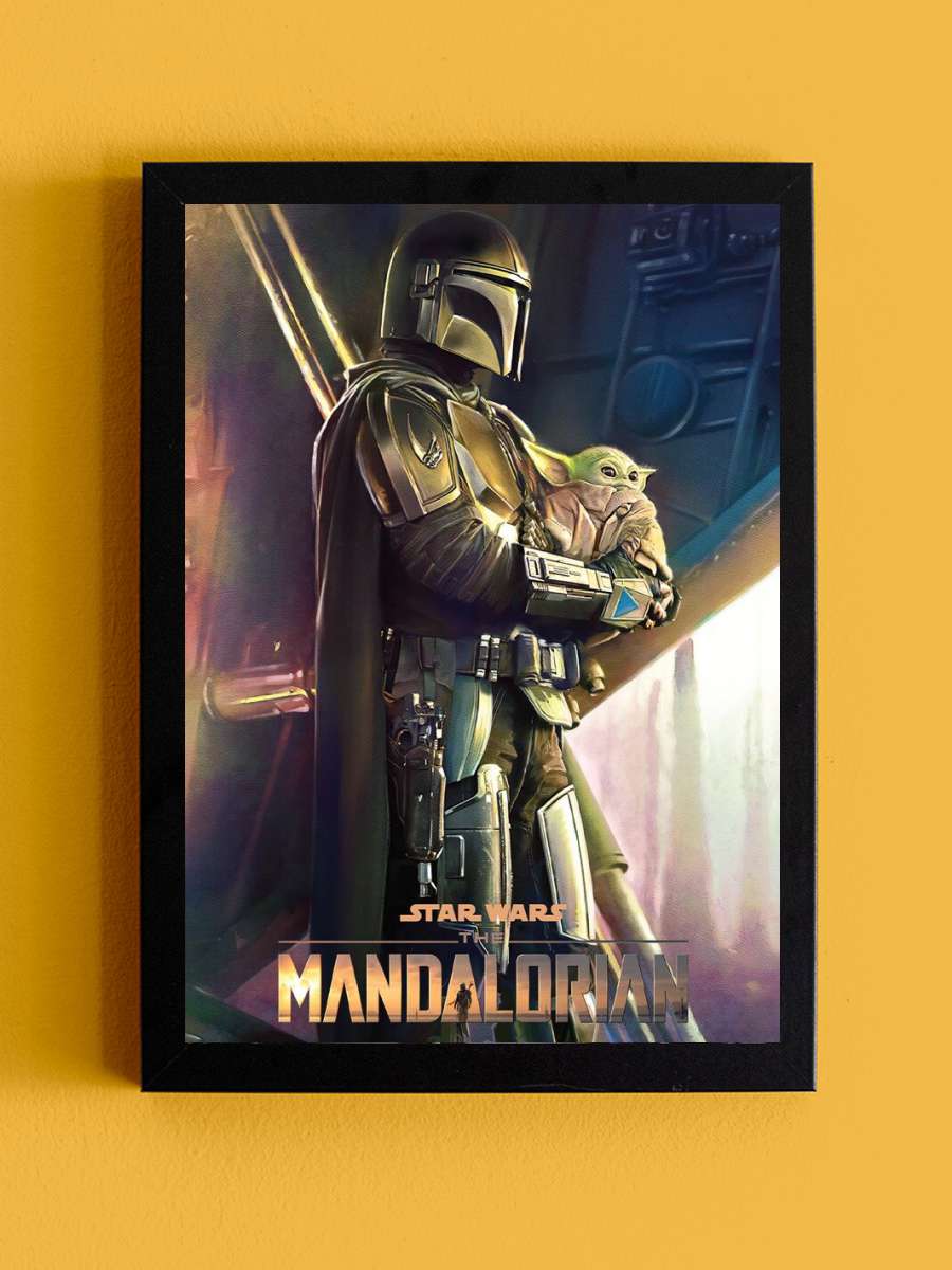 Star Wars: The Mandalorian - Clan Of Two Film Poster Tablo Siyah Çerçeveli Yüksek Kalite Film Duvar Tablo