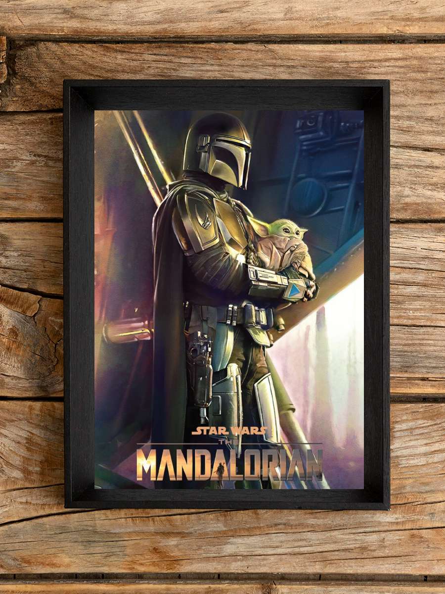 Star Wars: The Mandalorian - Clan Of Two Film Poster Tablo Siyah Çerçeveli Yüksek Kalite Film Duvar Tablo