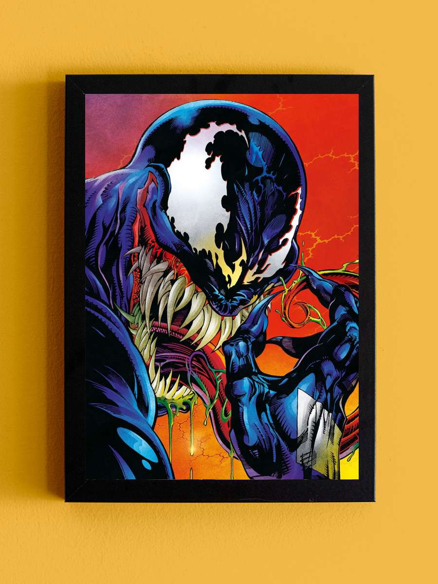 Venom - Comicbook Film Poster Tablo Siyah Çerçeveli Yüksek Kalite Film Duvar Tablo