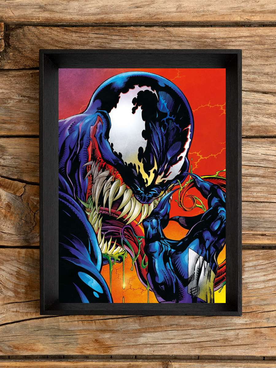 Venom - Comicbook Film Poster Tablo Siyah Çerçeveli Yüksek Kalite Film Duvar Tablo