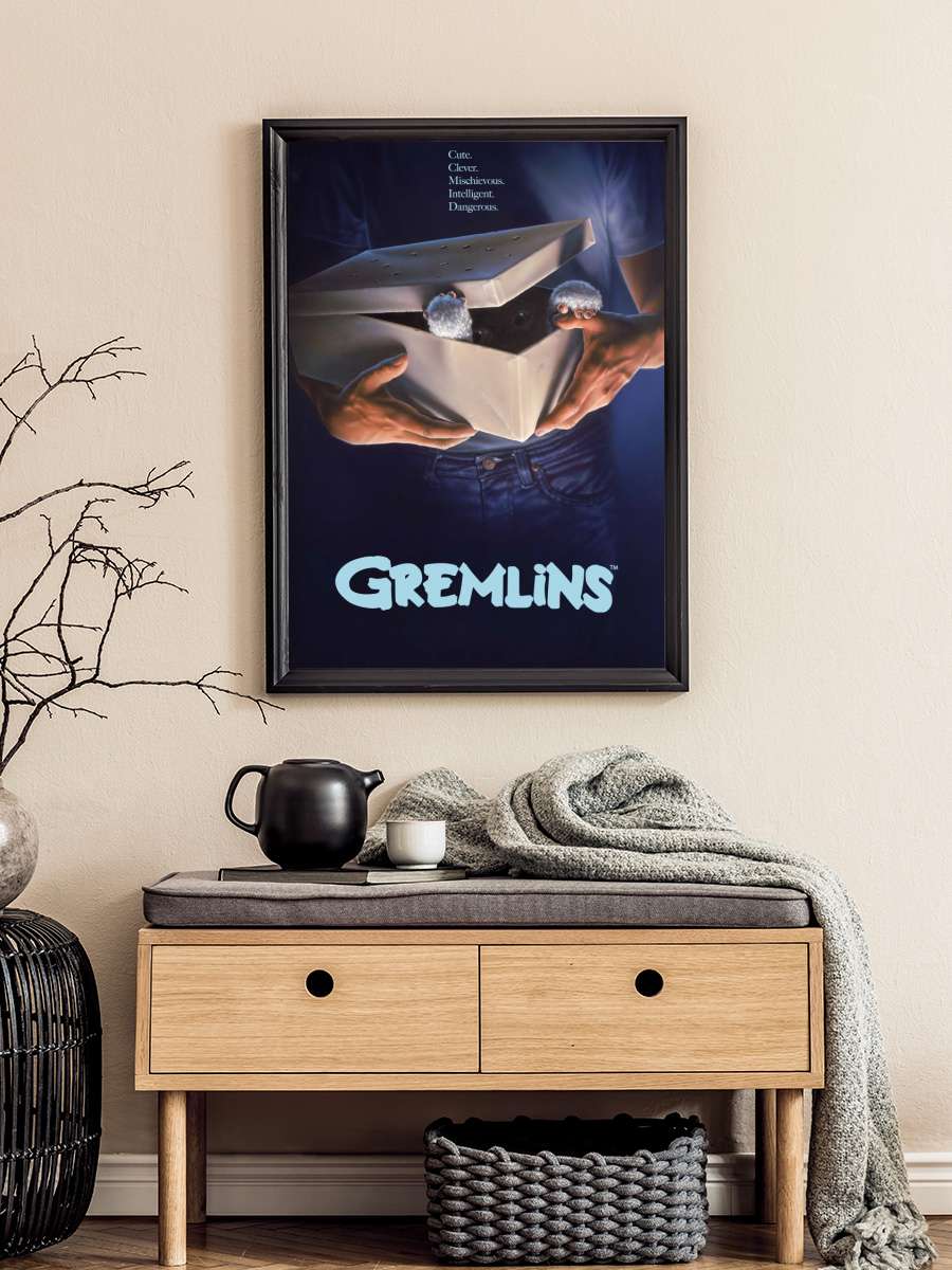 Gremlins - Originals Film Poster Tablo Siyah Çerçeveli Yüksek Kalite Film Duvar Tablo