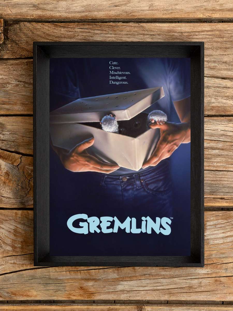 Gremlins - Originals Film Poster Tablo Siyah Çerçeveli Yüksek Kalite Film Duvar Tablo