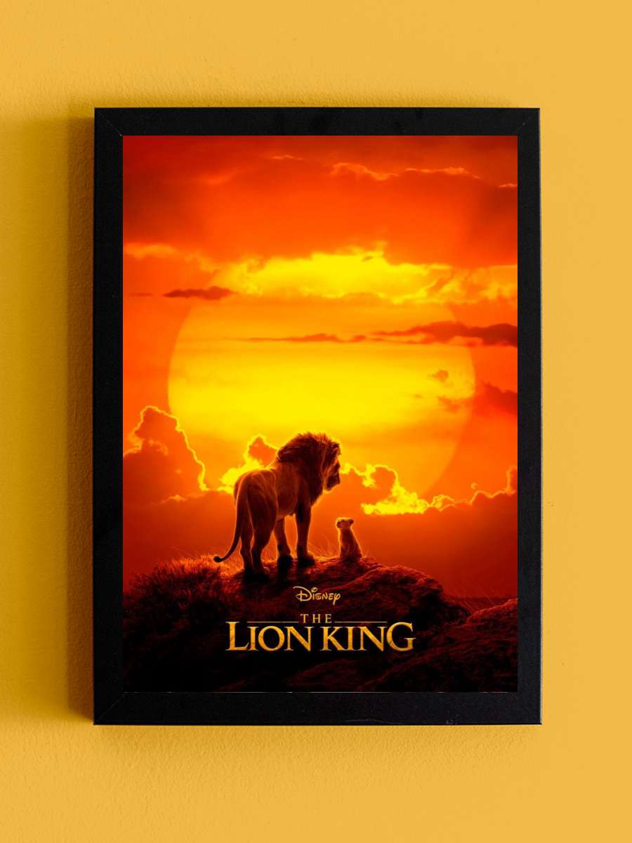 The Lion King - One Sheet Film Poster Tablo Siyah Çerçeveli Yüksek Kalite Film Duvar Tablo