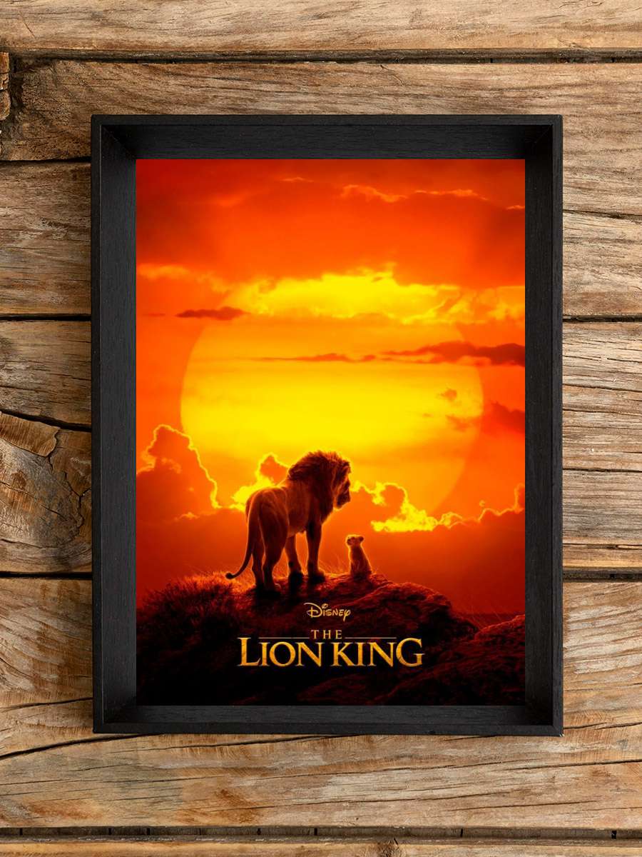 The Lion King - One Sheet Film Poster Tablo Siyah Çerçeveli Yüksek Kalite Film Duvar Tablo