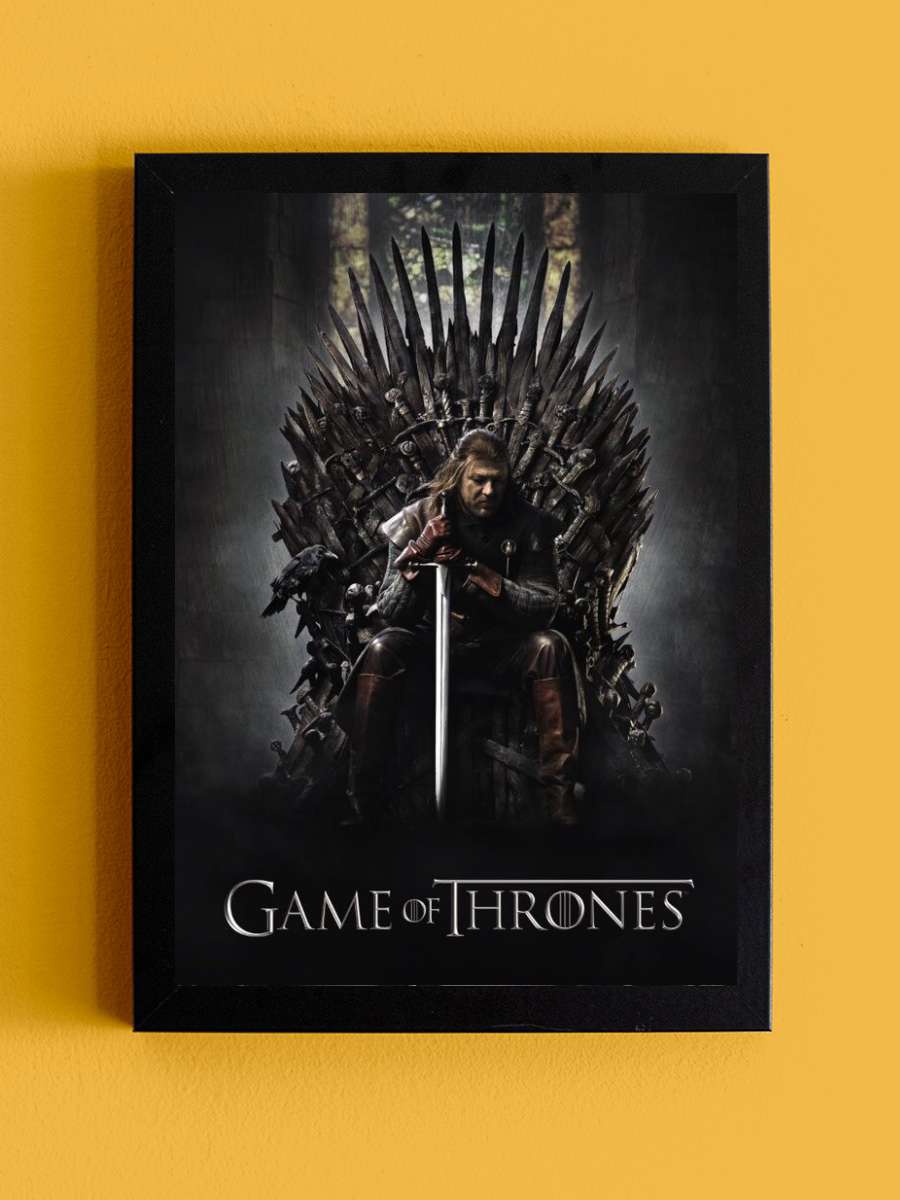 Game of Thrones - Season 1 Key art Film Poster Tablo Siyah Çerçeveli Yüksek Kalite Film Duvar Tablo