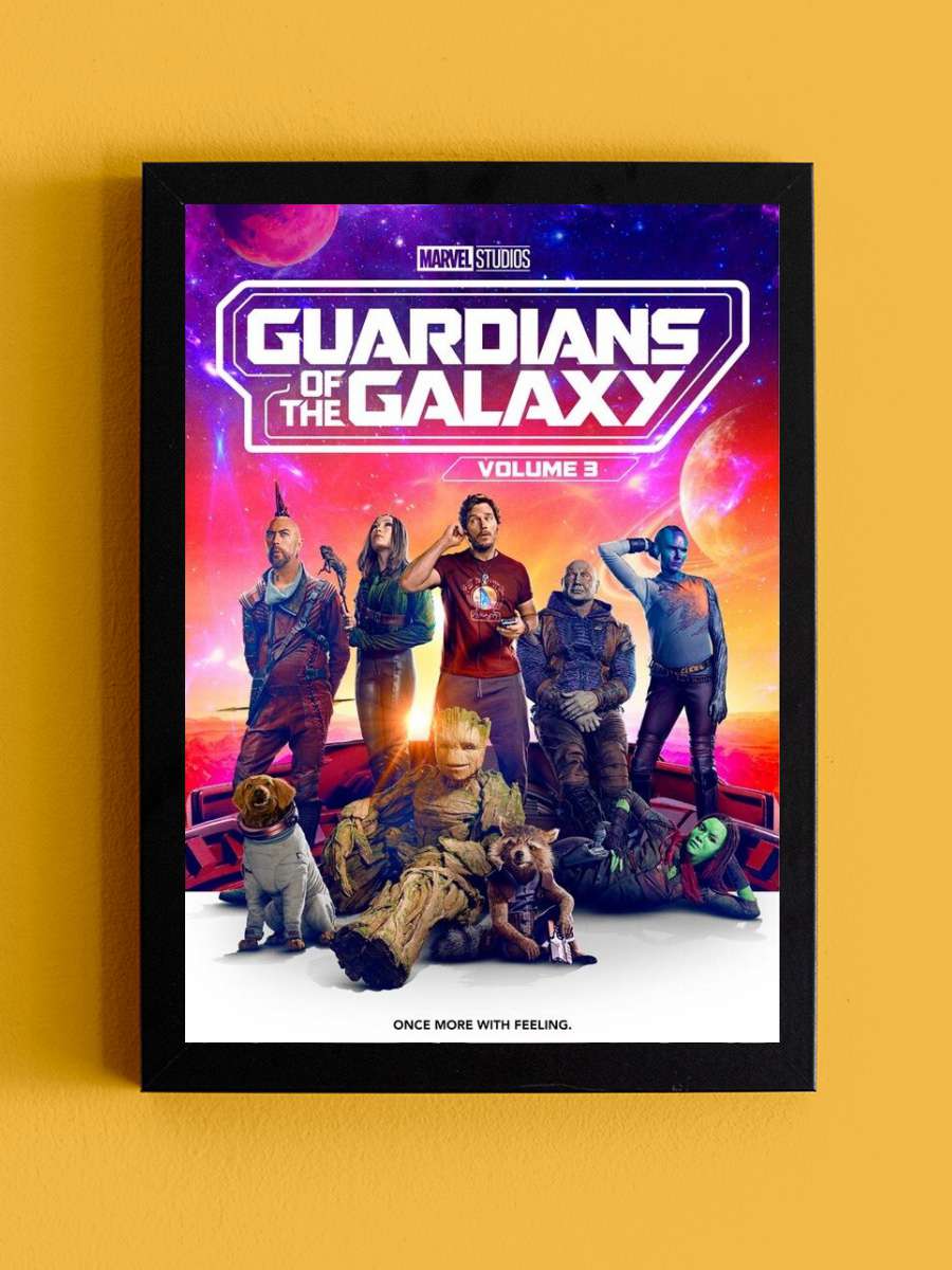 Marvel: Guardians of the Galaxy 3 - One More With… Film Poster Tablo Siyah Çerçeveli Yüksek Kalite Film Duvar Tablo