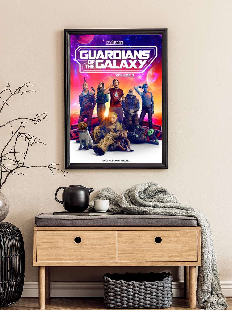 Marvel: Guardians of the Galaxy 3 - One More With… Film Poster Tablo Siyah Çerçeveli Yüksek Kalite Film Duvar Tablo