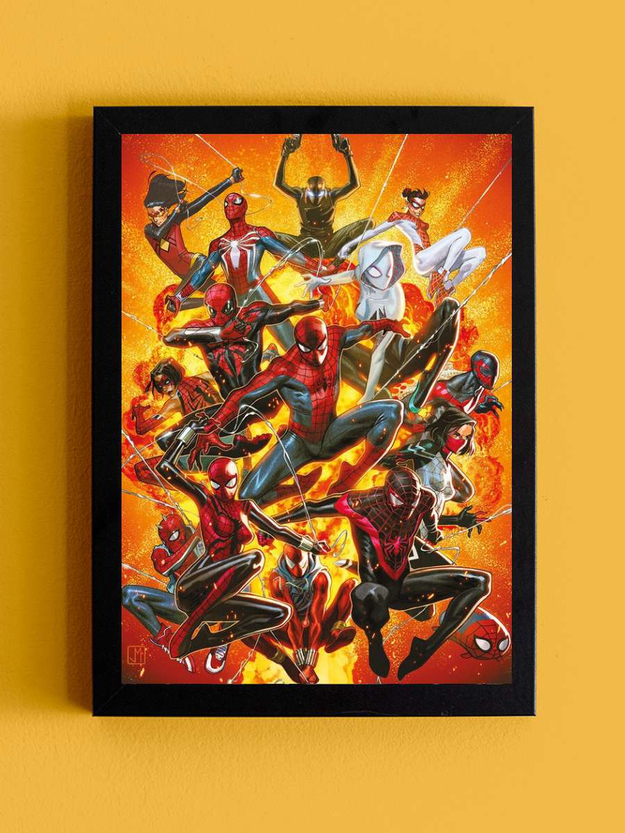 Marvel - Spider-Verse Film Poster Tablo Siyah Çerçeveli Yüksek Kalite Film Duvar Tablo