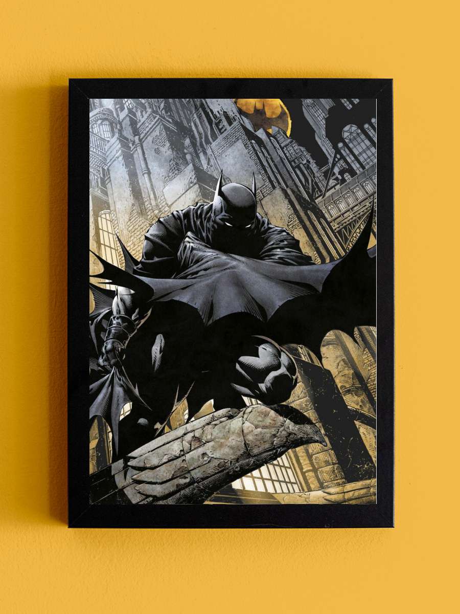 DC Comics - Batman Film Poster Tablo Siyah Çerçeveli Yüksek Kalite Film Duvar Tablo