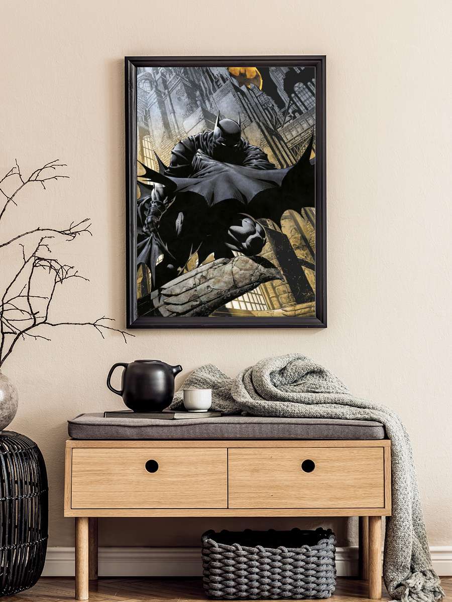 DC Comics - Batman Film Poster Tablo Siyah Çerçeveli Yüksek Kalite Film Duvar Tablo