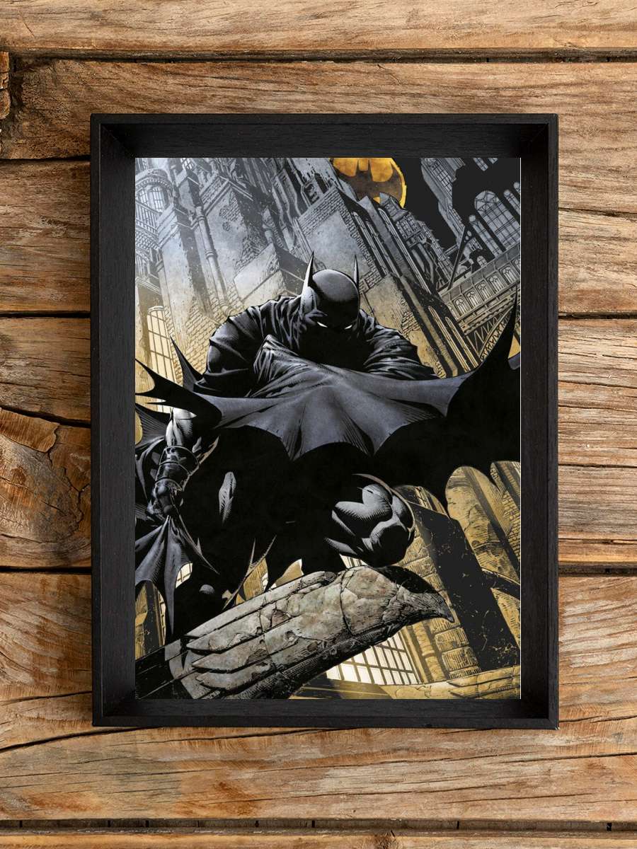 DC Comics - Batman Film Poster Tablo Siyah Çerçeveli Yüksek Kalite Film Duvar Tablo