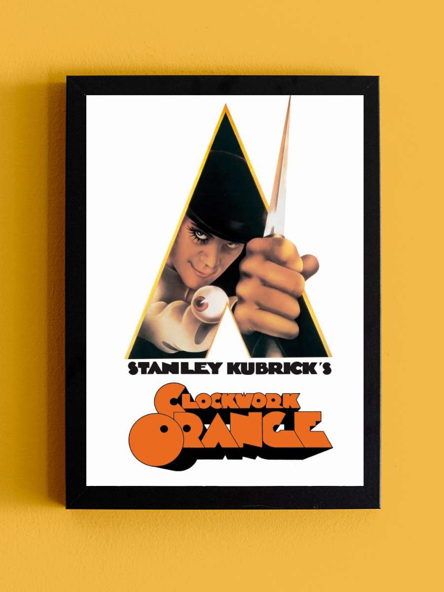 The Clockwork Orange - Classic Film Poster Tablo Siyah Çerçeveli Yüksek Kalite Film Duvar Tablo