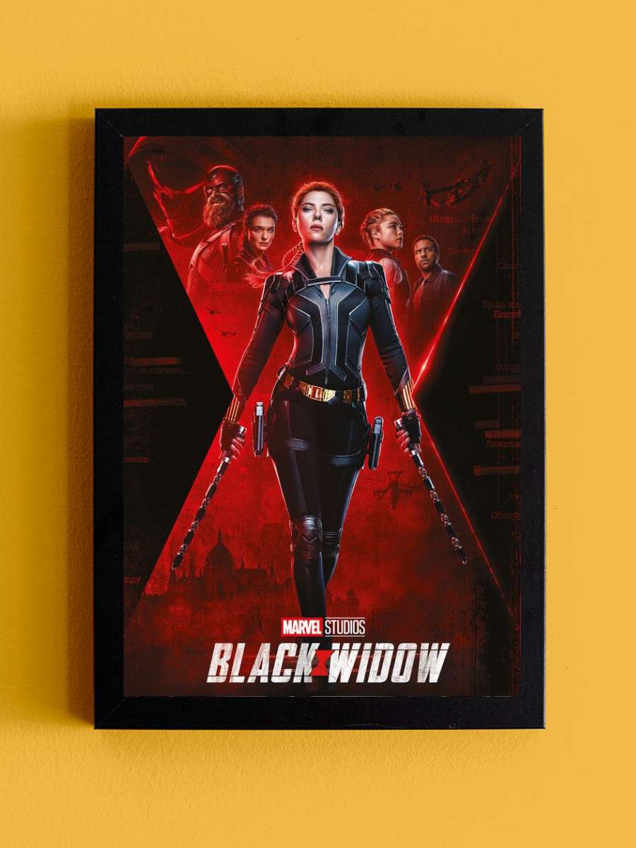 Black Widow - Unfinished Business Film Poster Tablo Siyah Çerçeveli Yüksek Kalite Film Duvar Tablo