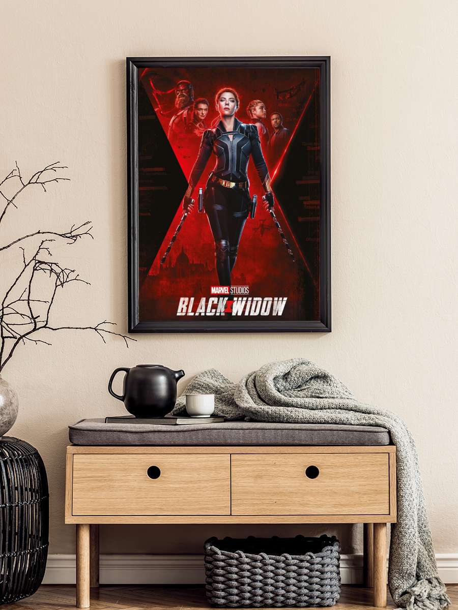 Black Widow - Unfinished Business Film Poster Tablo Siyah Çerçeveli Yüksek Kalite Film Duvar Tablo