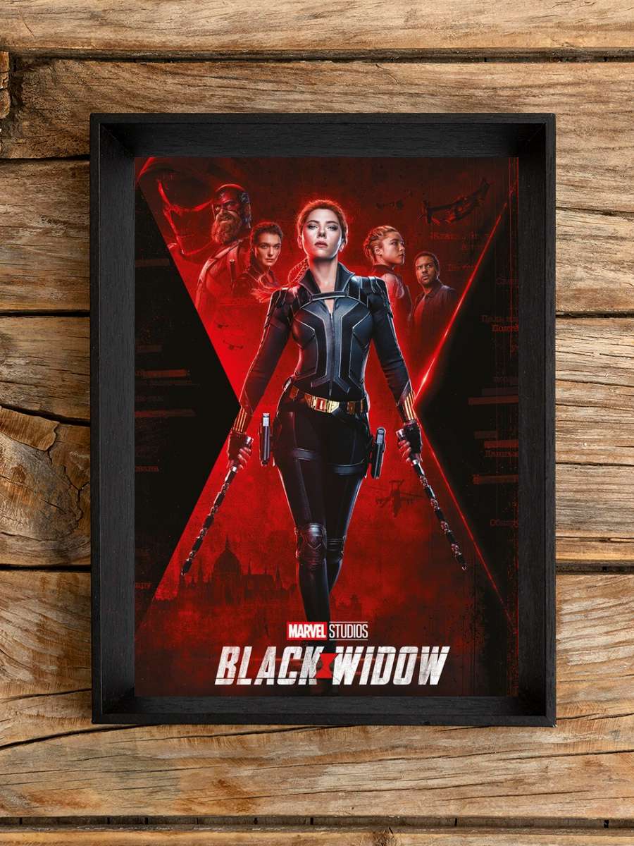 Black Widow - Unfinished Business Film Poster Tablo Siyah Çerçeveli Yüksek Kalite Film Duvar Tablo