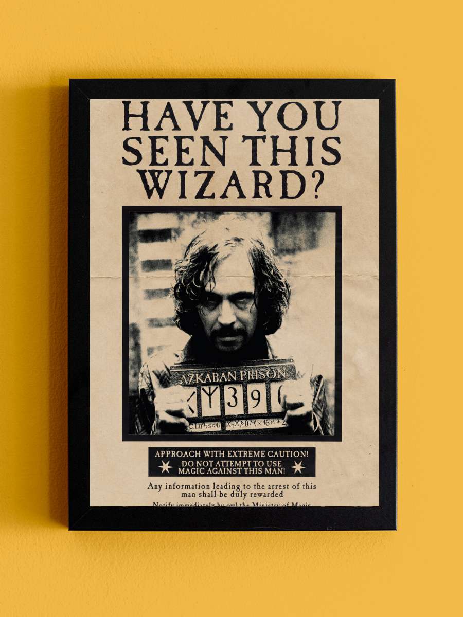 Harry Potter - Sirius Black Film Poster Tablo Siyah Çerçeveli Yüksek Kalite Film Duvar Tablo