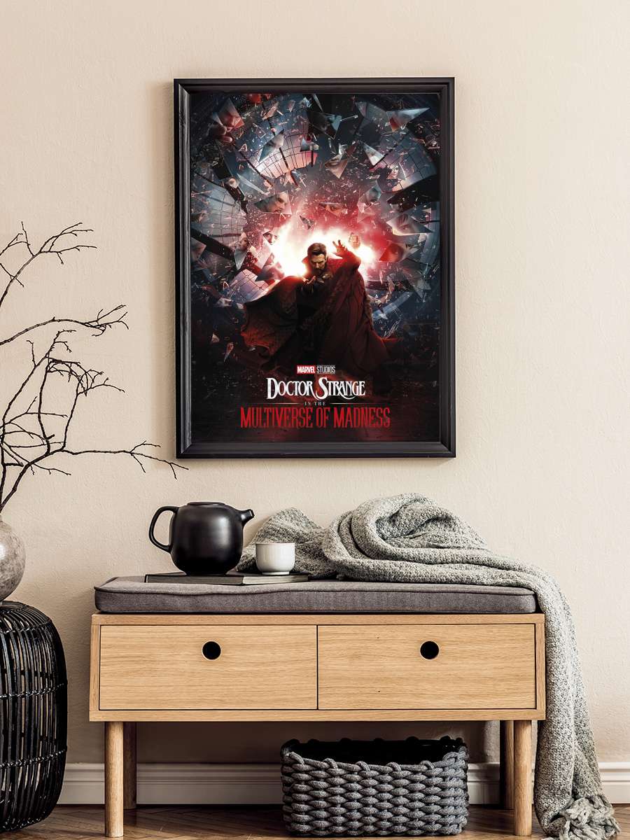 Doctor Strange - In the Universe of Madness Film Poster Tablo Siyah Çerçeveli Yüksek Kalite Film Duvar Tablo